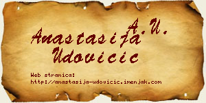 Anastasija Udovičić vizit kartica